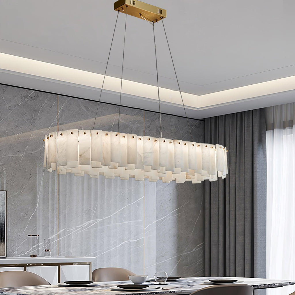 Halos Alabaster Round / square Chandelier