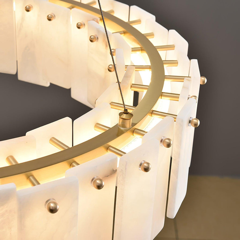 Halos Alabaster Round / square Chandelier