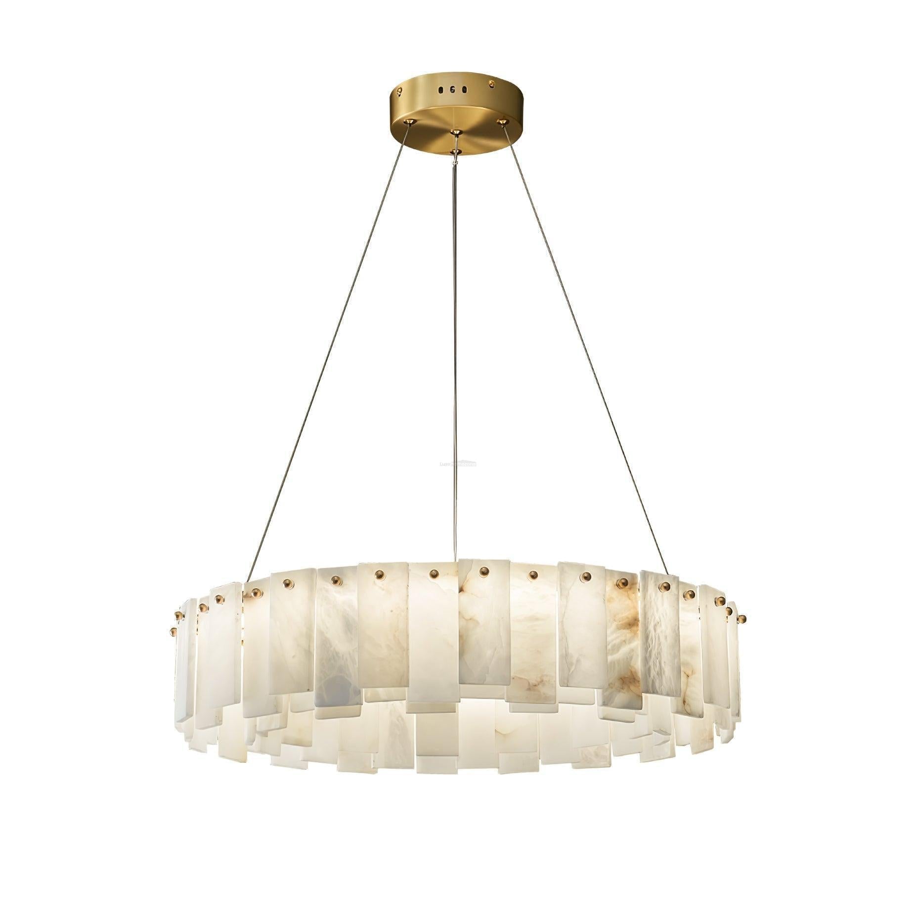 Halos Alabaster Round / square Chandelier