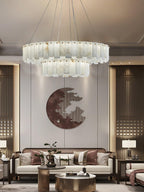 Halos Alabaster Round / square Chandelier