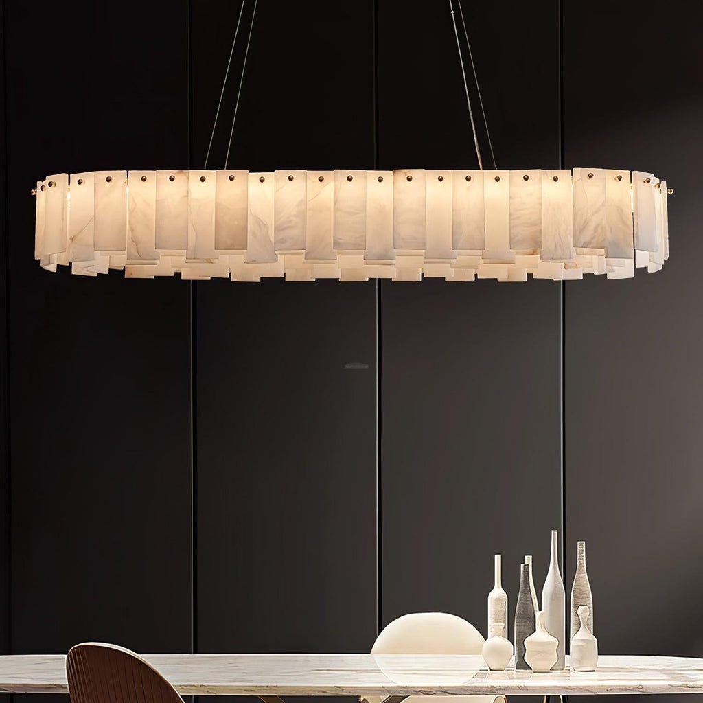 Halos Alabaster Round / square Chandelier