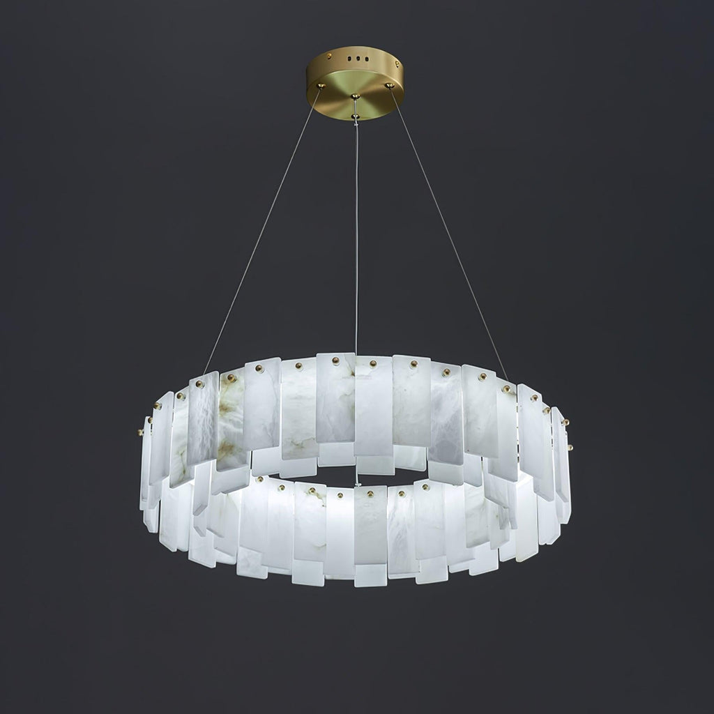 Halos Alabaster Round / square Chandelier