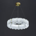 Halos Alabaster Round / square Chandelier