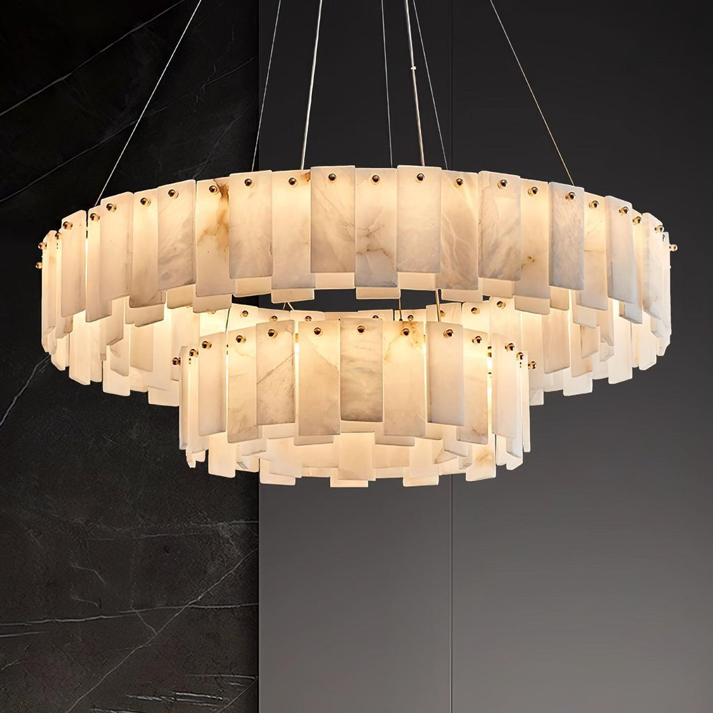 Halos Alabaster Round / square Chandelier