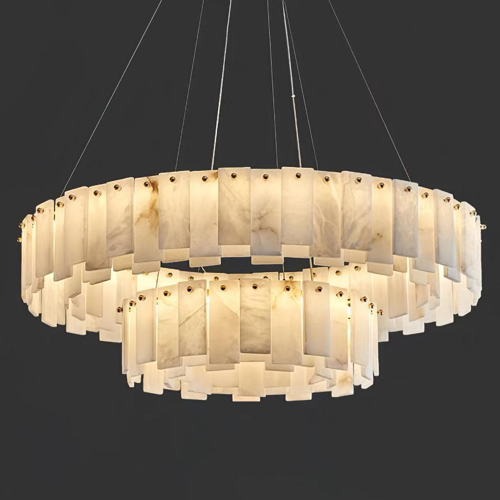 Halos Alabaster Round / square Chandelier