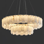 Halos Alabaster Round / square Chandelier