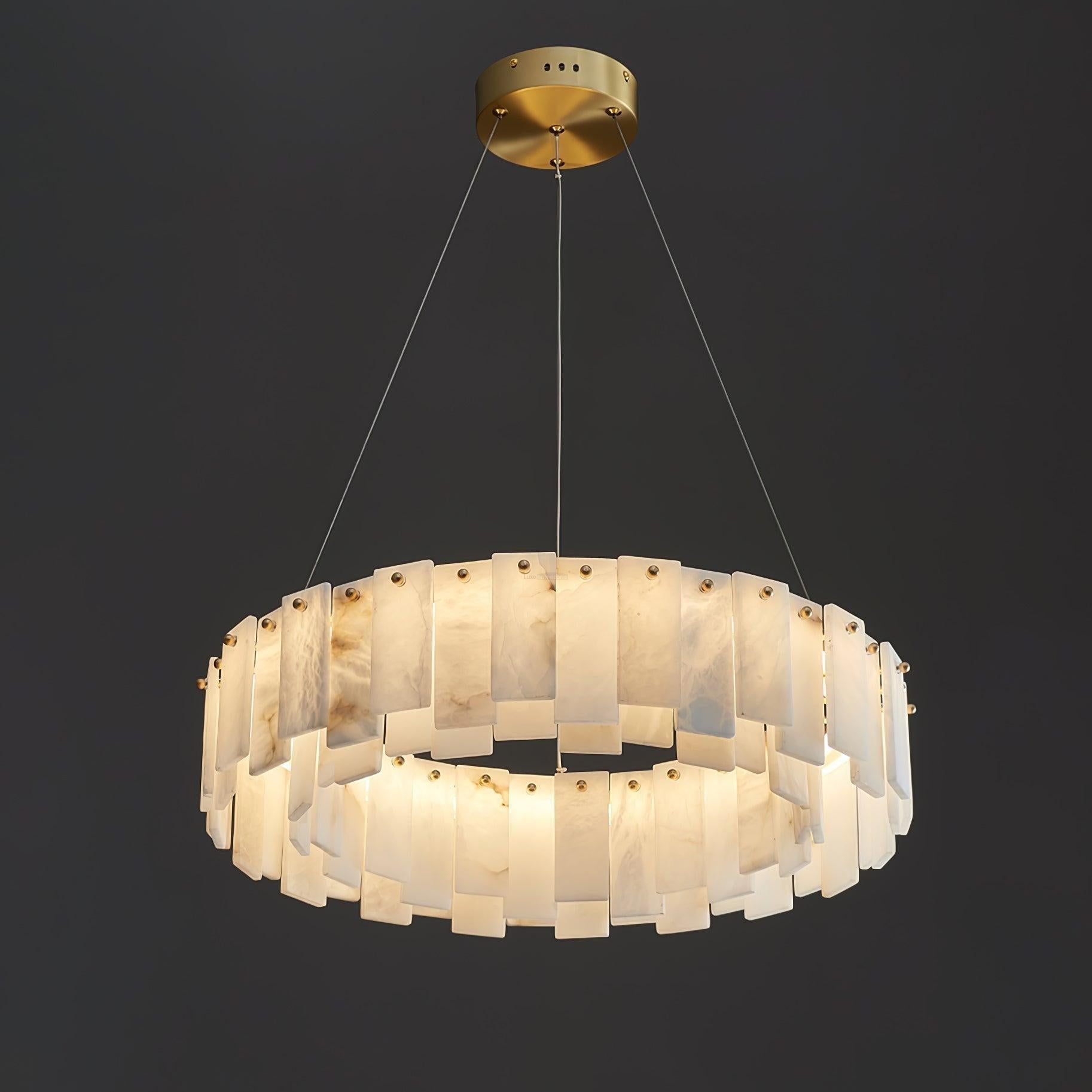 Halos Alabaster Round / square Chandelier