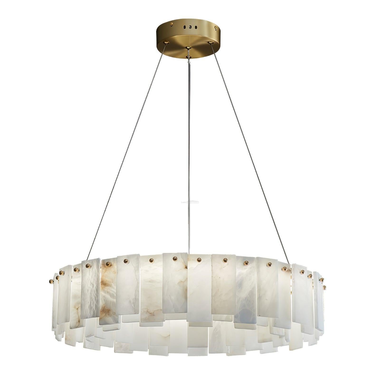 Halos Alabaster Round / square Chandelier