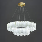 Halos Alabaster Round / square Chandelier