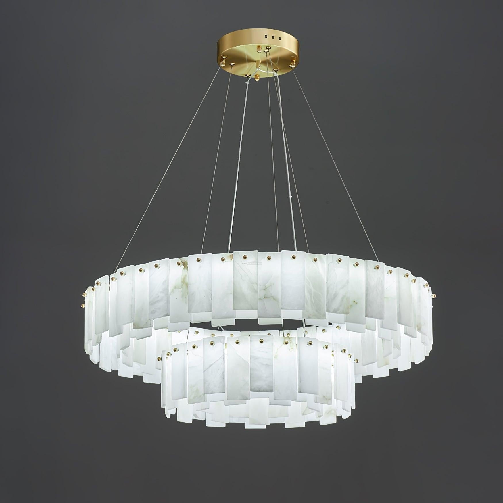 Halos Alabaster Round / square Chandelier