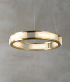 Qatar Alabaster Round Chandelier