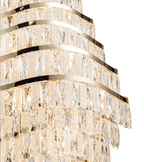 New Luxury Wavy Multi-Tiered Crystal Chandelier for Living Room