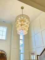 Modern Light Luxury 3 / 4-Layer Round Glass Chandelier