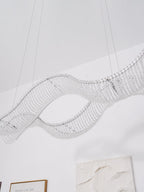 Modern Wavy Crystal Chandelier for Dining Room / kitchen Island