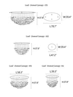 New Postmodern Round / oval 84 / 102 / 170 / 192 Leaves Art Design Chandelier