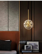 Classic Brass Dandelion Chandelier