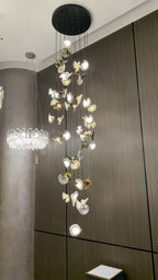 Modern Art Petunia Chandelier for Staircase / foyer / living Room