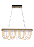 Modern Wavy Metal and Silicone Chandelier for Dining Room and Kitchen Island