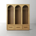 Hattie Triple Entryway Cabinet in Oak 69.75-Inchw
