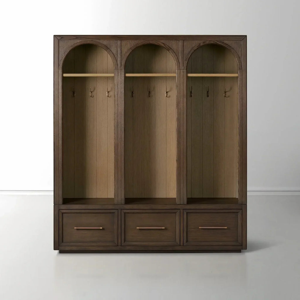 Hattie Triple Entryway Cabinet in Oak 69.75-Inchw