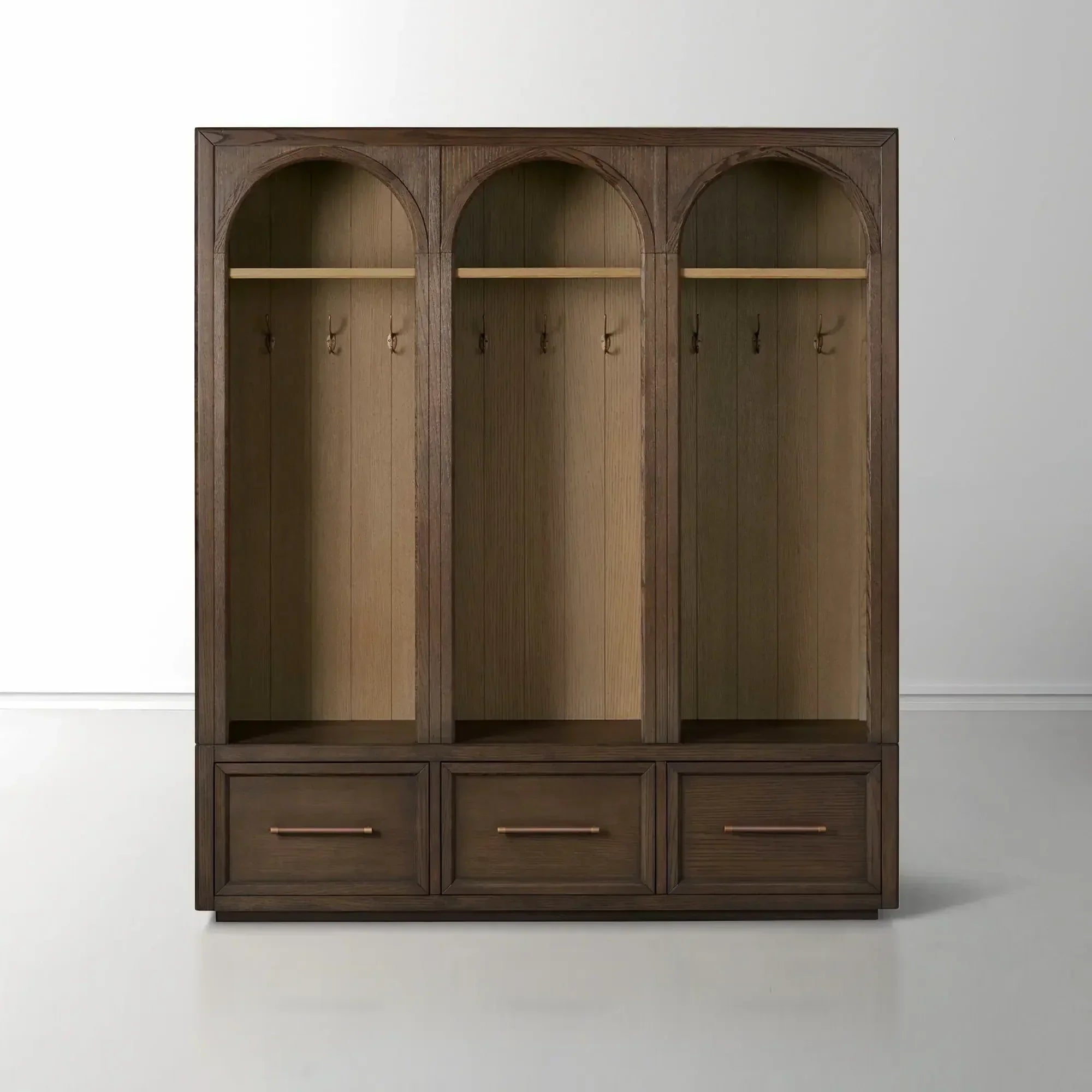 Hattie Triple Entryway Cabinet in Oak 69.75-Inchw
