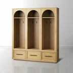 Hattie Triple Entryway Cabinet in Oak 69.75-Inchw