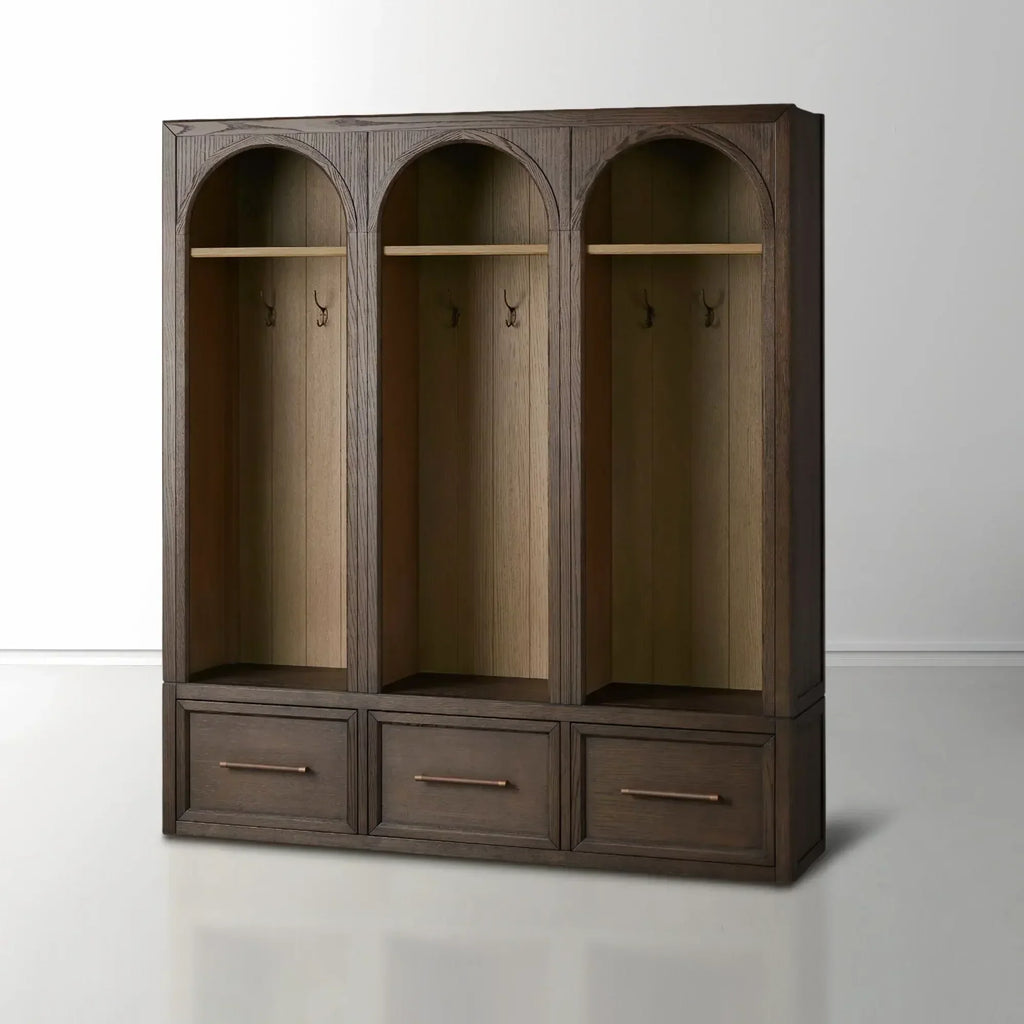 Hattie Triple Entryway Cabinet in Oak 69.75-Inchw
