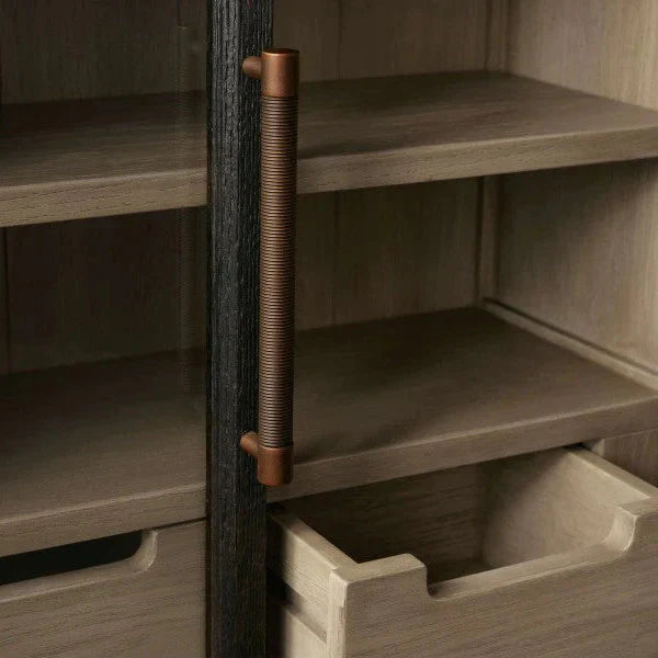 Hattie Wall Mounted Cabinet in Oak 24-Inchw