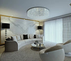 Light Luxury Round / oval Flush Mount Crystal Chandelier