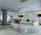Light Luxury Round / oval Flush Mount Crystal Chandelier