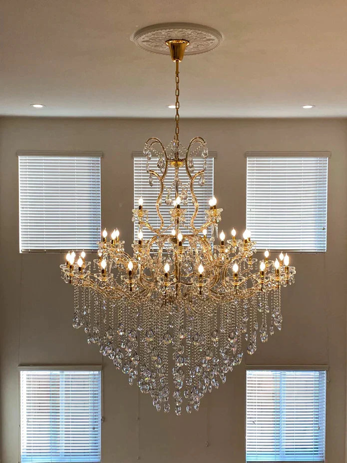 Classic Modern Multi-Layers Crystal Chandelier for Staircase / foyer / villa