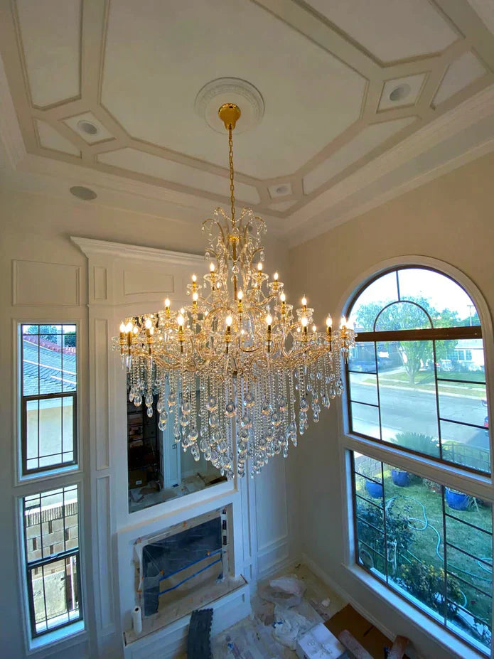 Classic Modern Multi-Layers Crystal Chandelier for Staircase / foyer / villa