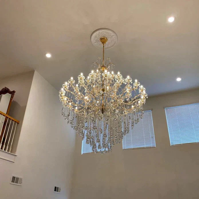 Classic Modern Multi-Layers Crystal Chandelier for Staircase / foyer / villa