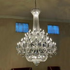 Extra Large European-Style Multi-Layers Candle Luxury Crystal Chandelier Gold Art Foyer / staircase Decorative