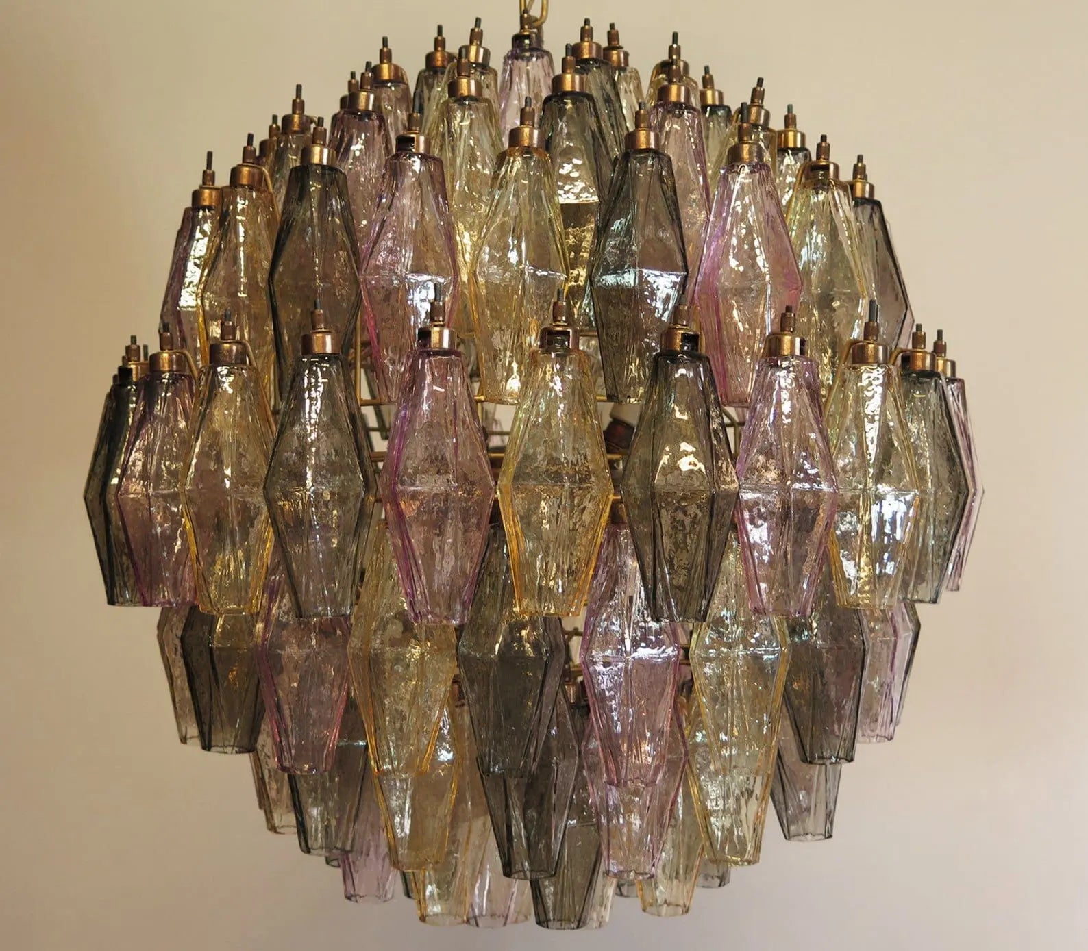 Murano Chandelier – Poliedri – 140 Glass – Multi