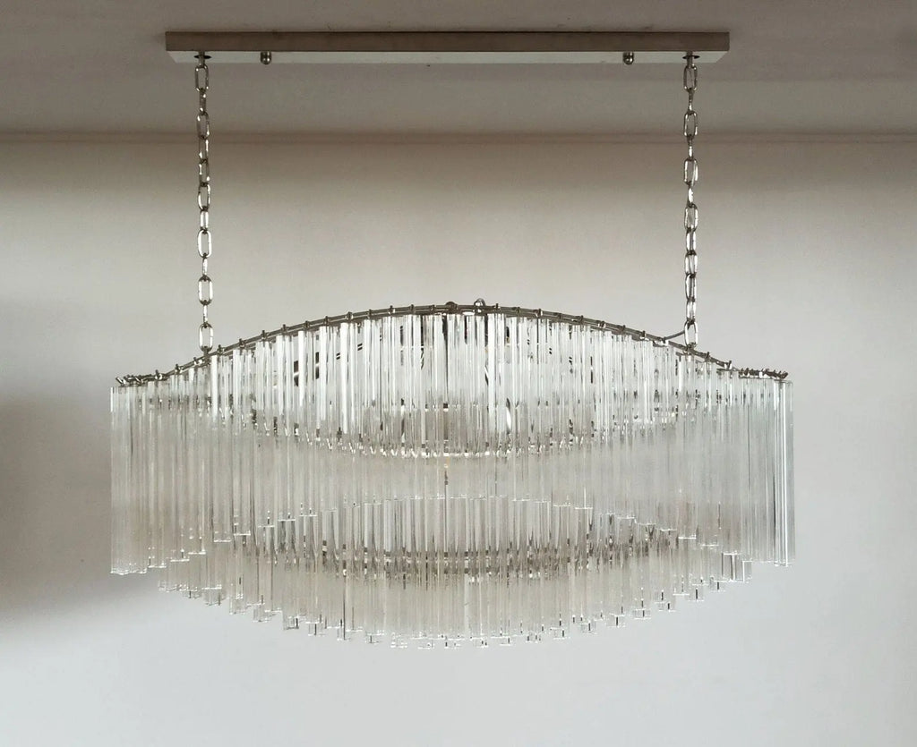Murano Glass Chandelier – Pagoda – 292 Prisms – Transparent