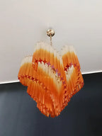 Murano Glass Chandelier – Viennetta – 114 Prisms – Amber