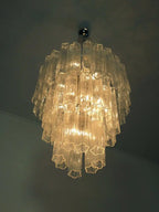 Murano Glass Chandelier – 48 Tubes – Transparent
