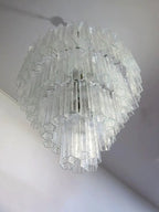 Murano Glass Chandelier – 78 Tubes – Transparent