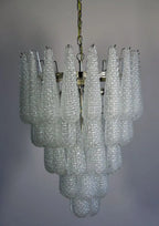 Murano Chandelier – Drop – 52 Glasses – Transparent