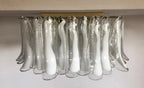 Murano Ceiling Lamp – 64 Petals – Transparent / white