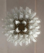 Murano Ceiling Lamp – 64 Petals – Transparent / white