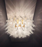 Murano Ceiling Lamp – 64 Petals – Transparent / white