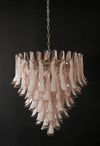 Murano Glass Chandelier – 75 Petals – Pink
