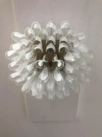 Murano Ceiling Lamp – 64 Petals – Transparent / white
