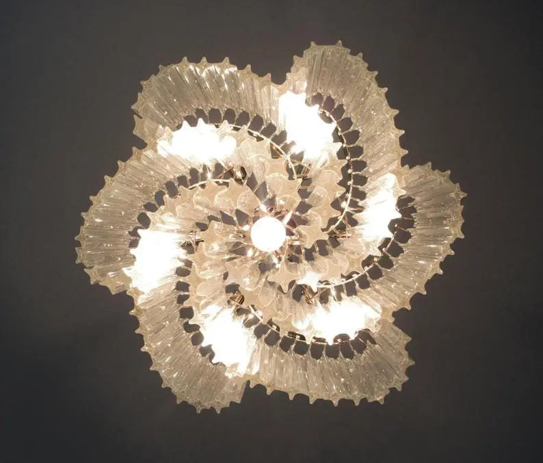Murano Glass Chandelier – Viennetta -114 Prims – Transparent