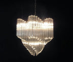 Murano Glass Chandelier – Viennetta -114 Prims – Transparent
