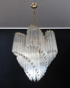 Murano Glass Chandelier – Viennetta -114 Prims – Transparent