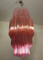 Murano Glass Chandelier – Triedri – Pink – 242 Prisms