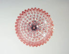 Murano Glass Chandelier – 163 Prisms – Pink